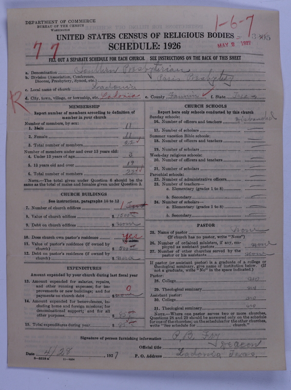 Scan of Presbyterian Church in the United States: 3205