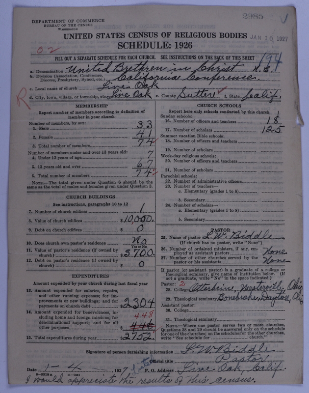 Scan of Church of the United Brethren in Christ: 2985