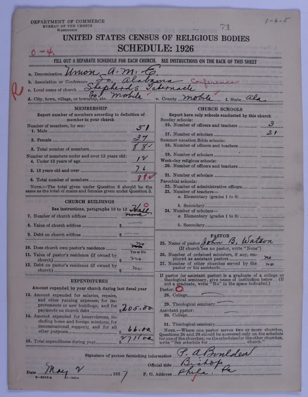 Scan of Union American Methodist Episcopal Church: 71