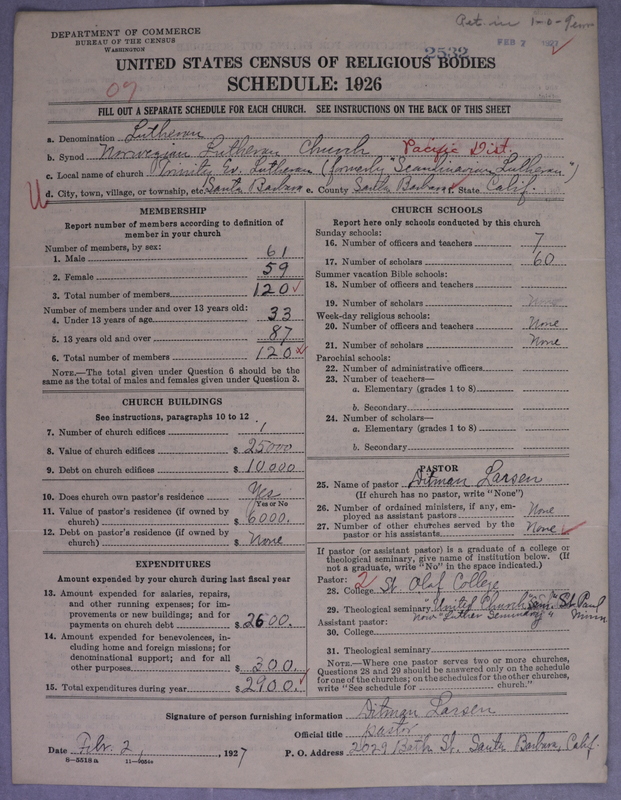 Scan of Norwegian Lutheran Church of America: 2533