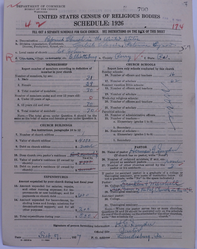 Scan of Reformed Church in the United States: 700