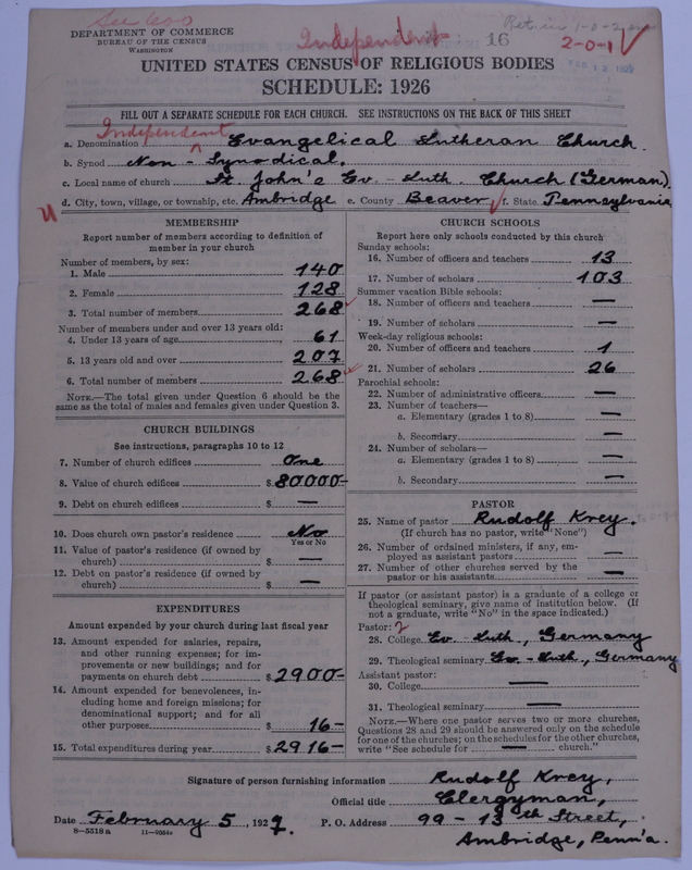 Scan of Independent Lutheran Congregations: 16