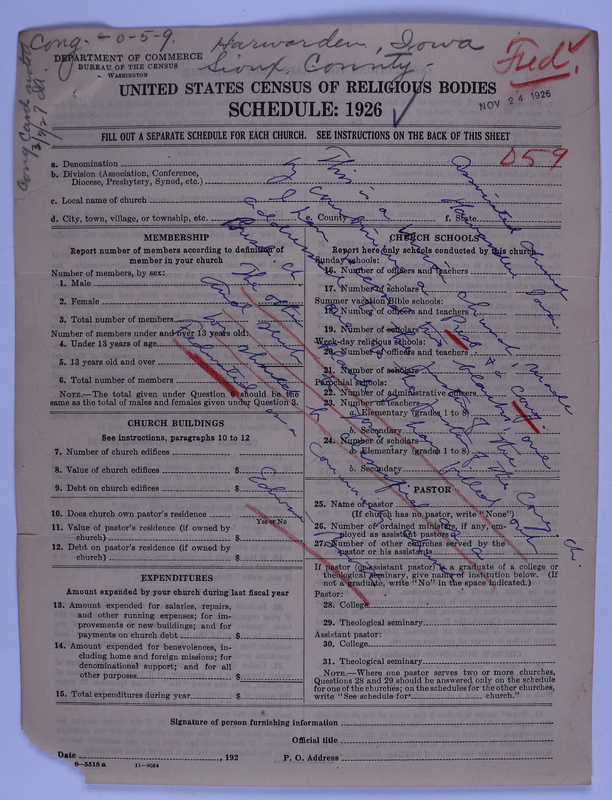 Scan of Federated Churches: