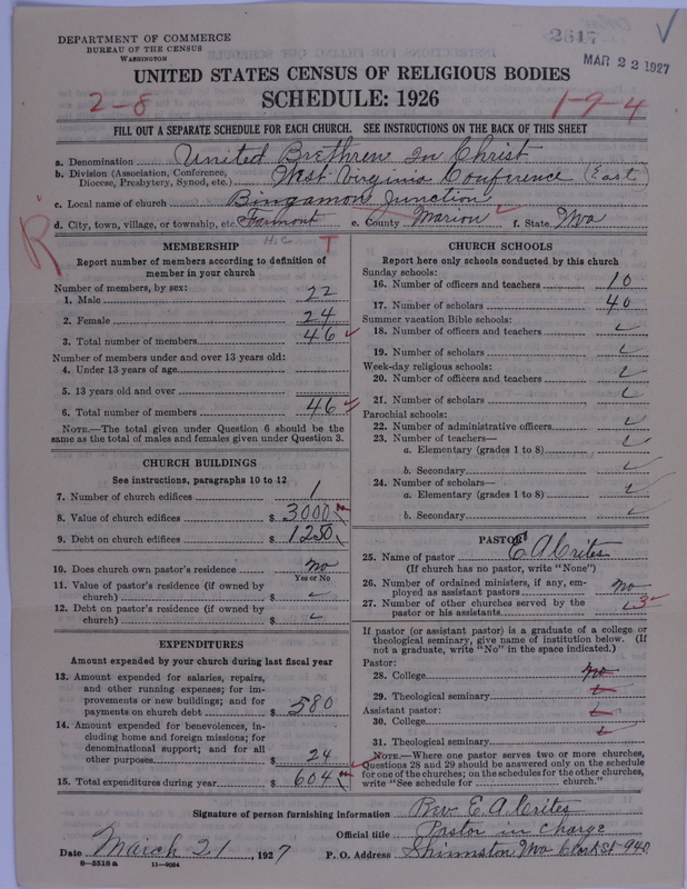 Scan of Church of the United Brethren in Christ: 2617
