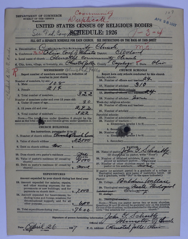 Scan of Federated Churches: 107