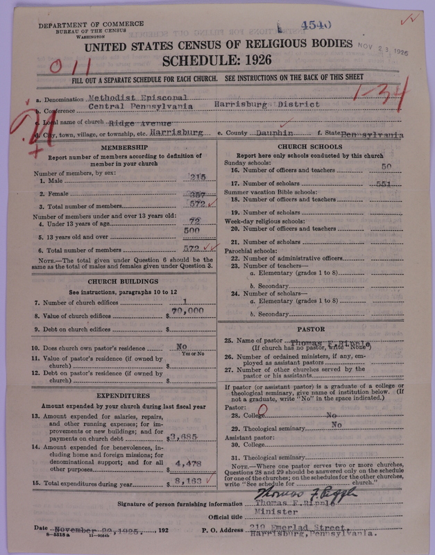 Scan of Methodist Episcopal Church: 4540