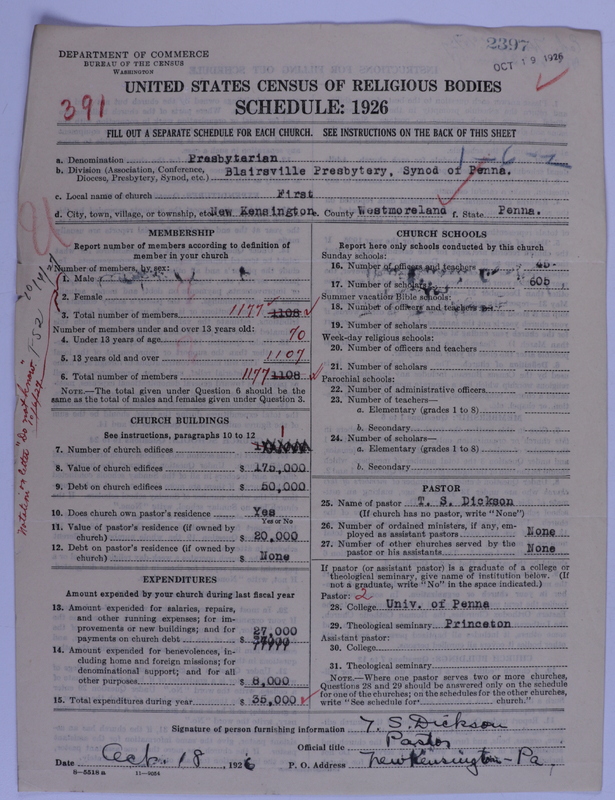 Scan of Presbyterian Church in the United States of America: 2397