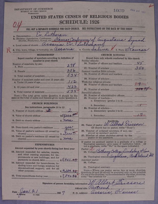 Scan of Evangelical Lutheran Augustana Synod of North America: 1039