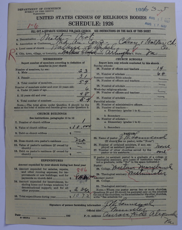 Scan of Methodist Protestant Church: 1056
