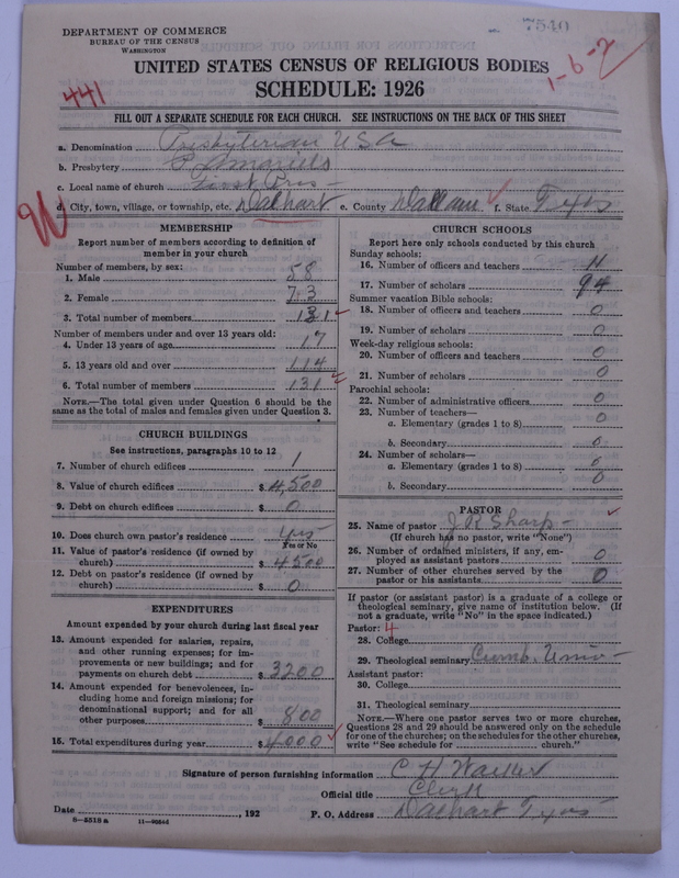 Scan of Presbyterian Church in the United States: 7540