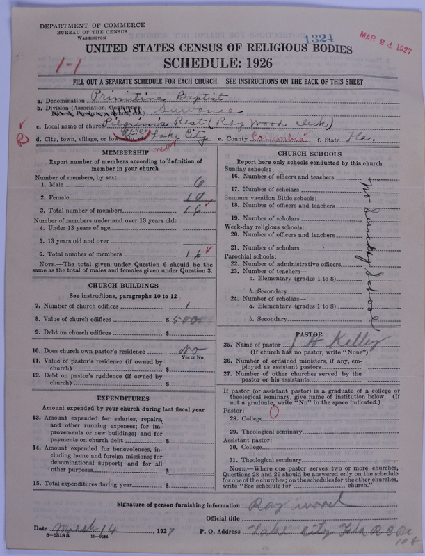 Scan of Primitive Baptists: 1324