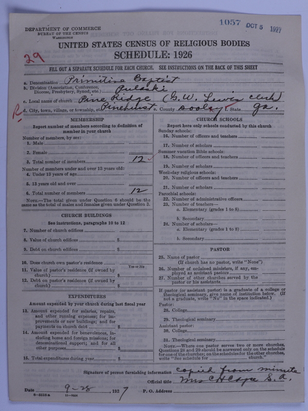 Scan of Primitive Baptists: 1057