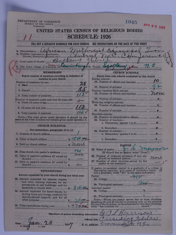 Scan of African Methodist Episcopal Zion Church: 1045
