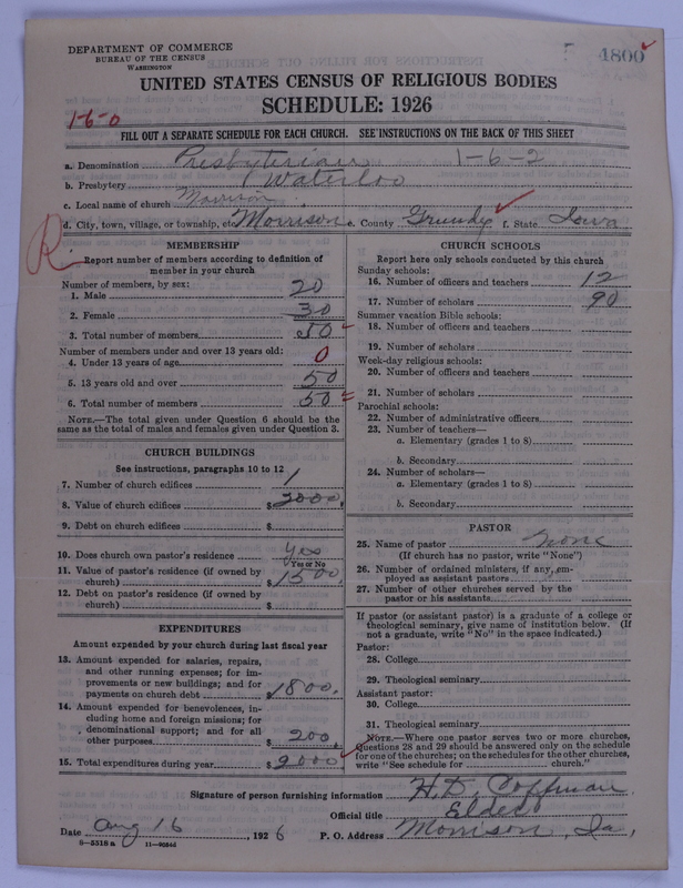 Scan of Presbyterian Church in the United States of America: 4800