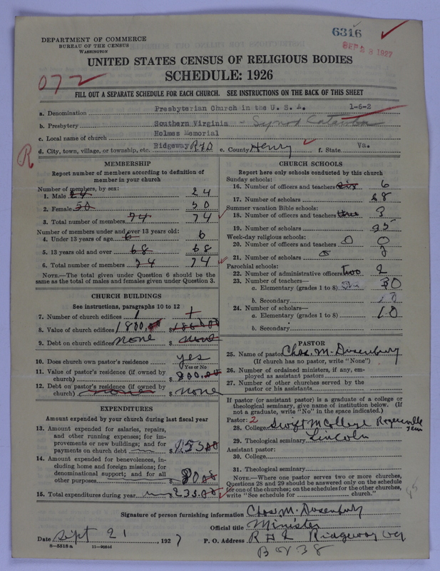Scan of Presbyterian Church in the United States of America: 6316