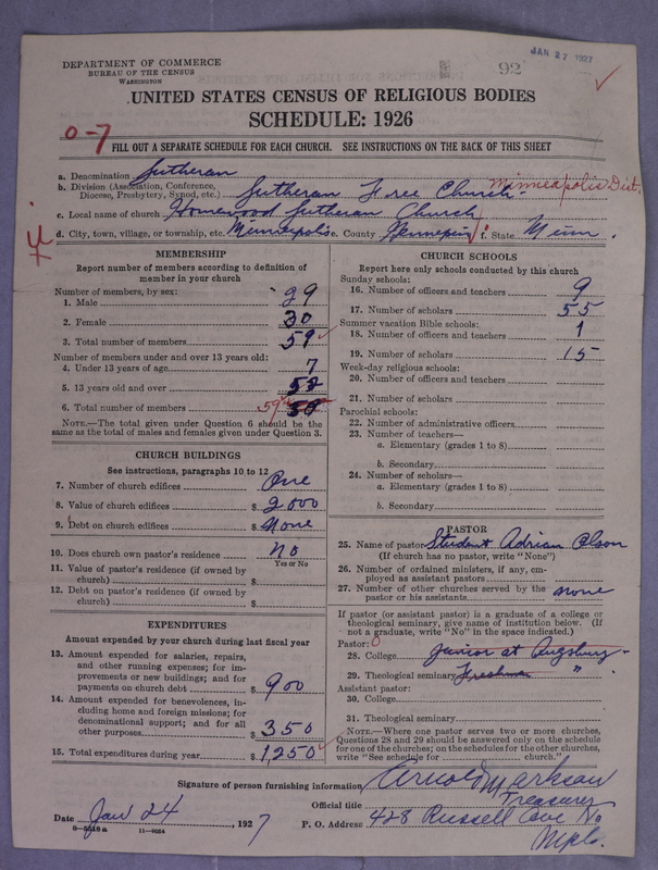 Scan of Lutheran Free Church: 92