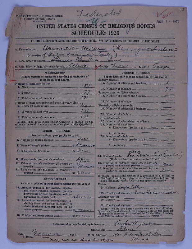Scan of Federated Churches: 75