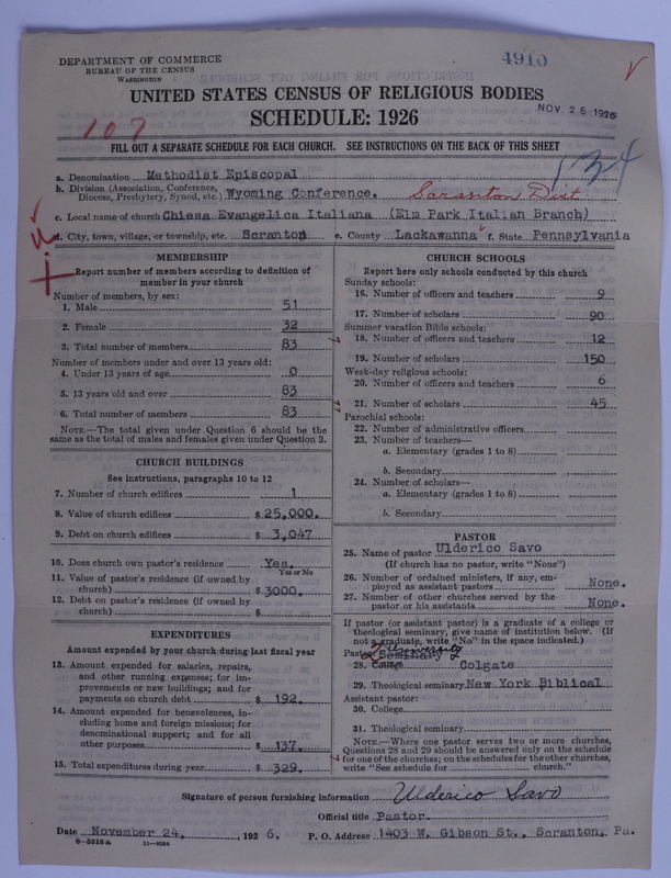 Scan of Methodist Episcopal Church: 4910