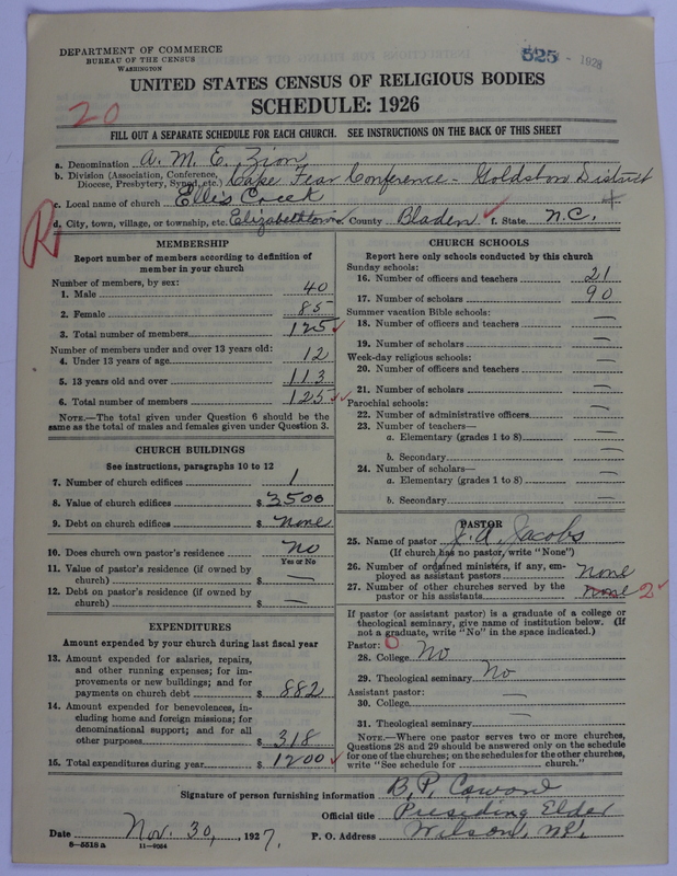 Scan of African Methodist Episcopal Zion Church: 525