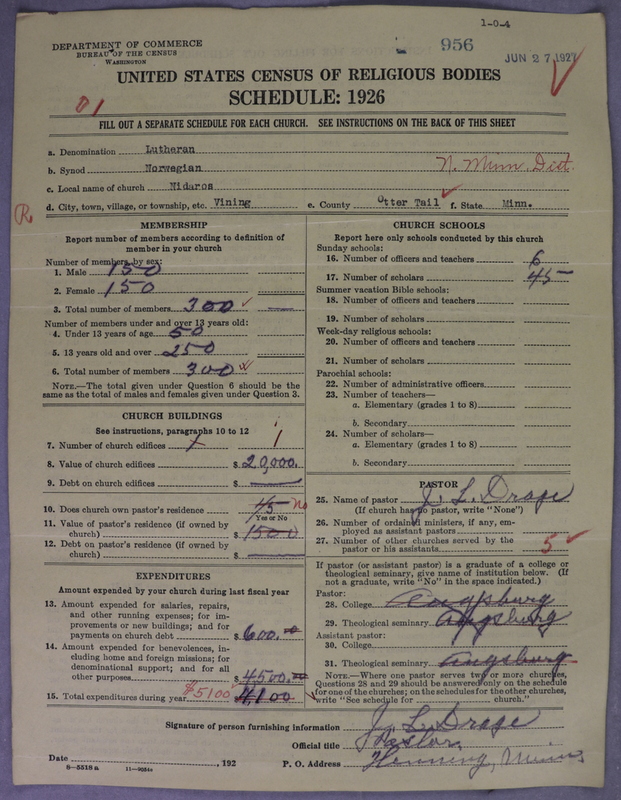 Scan of Norwegian Lutheran Church of America: 956