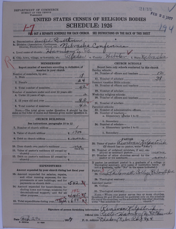 Scan of Church of the United Brethren in Christ: 2133