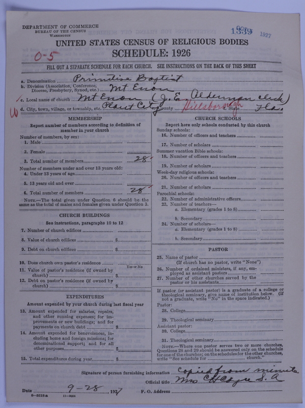 Scan of Primitive Baptists: 1339