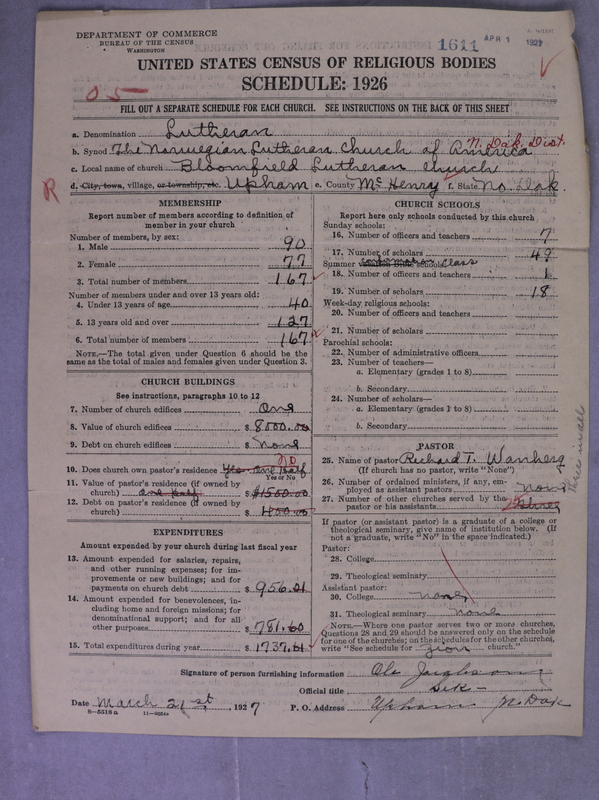 Scan of Norwegian Lutheran Church of America: 1611