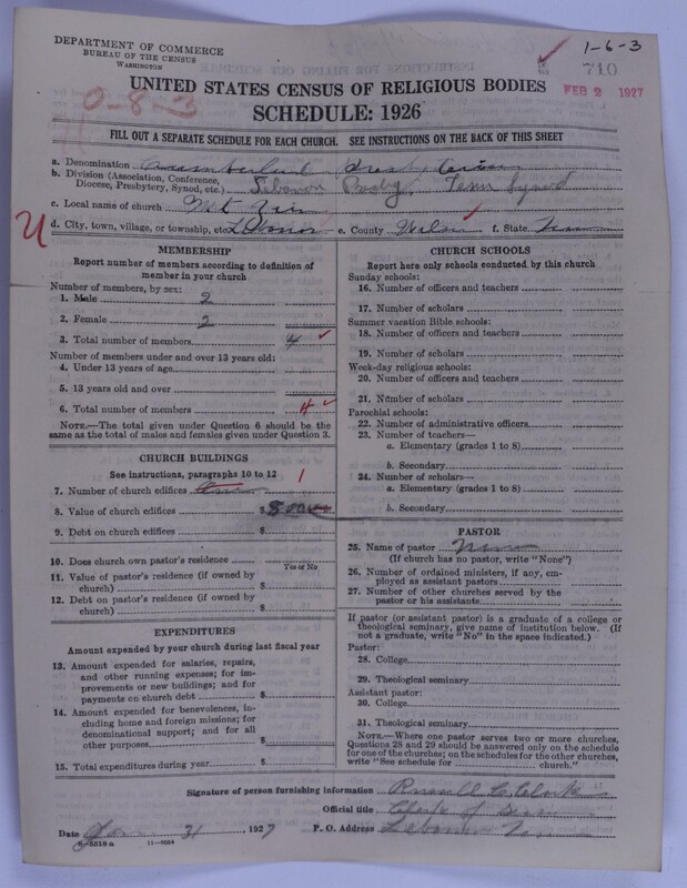 Scan of Cumberland Presbyterian Church: 710