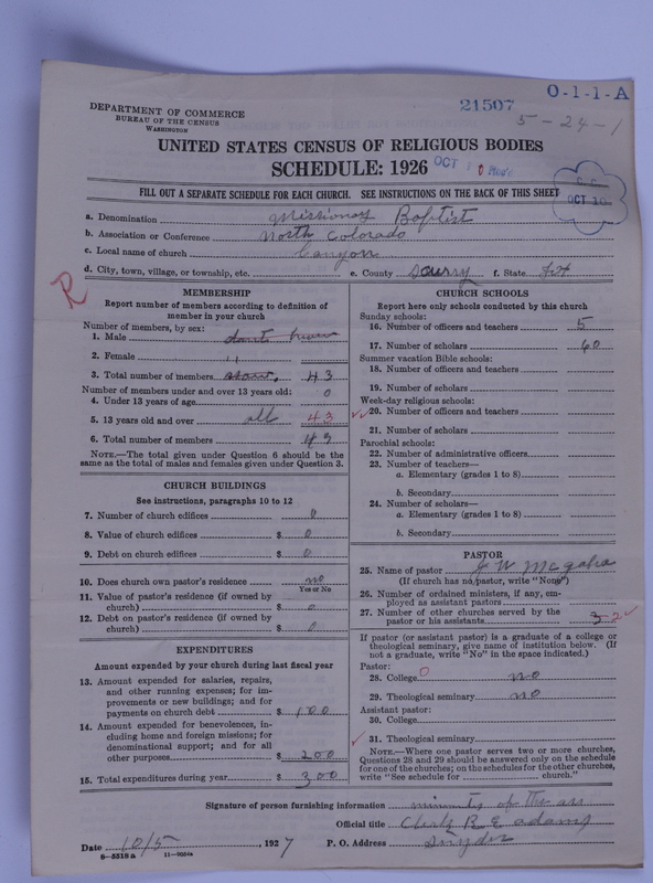 Scan of Negro Baptists: 21507