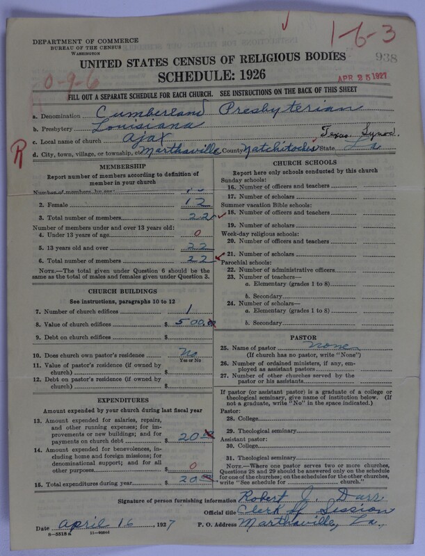 Scan of Cumberland Presbyterian Church: 938