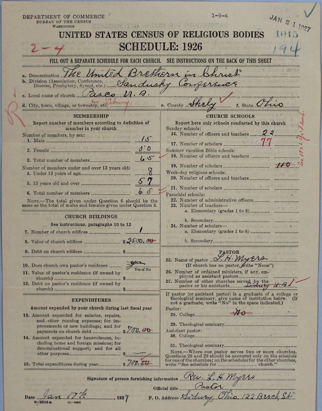 Scan of Church of the United Brethren in Christ: 1015