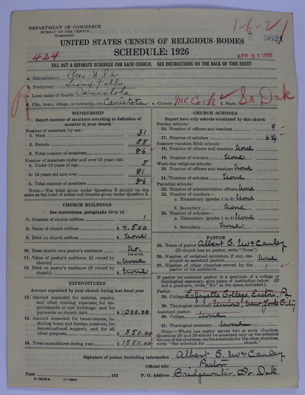 Scan of Presbyterian Church in the United States of America: 5621