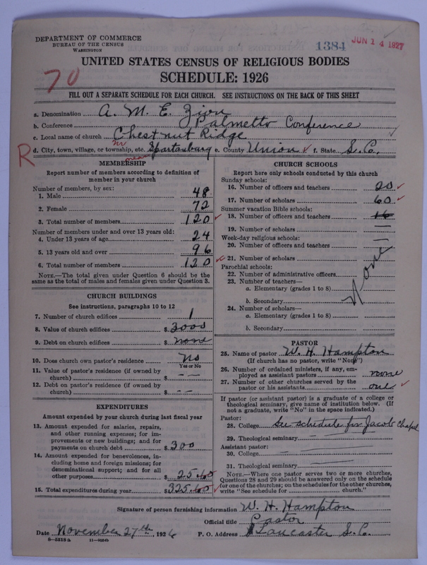 Scan of African Methodist Episcopal Zion Church: 1384