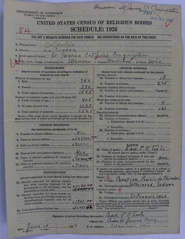 Scan of Roman Catholic Church: 7539