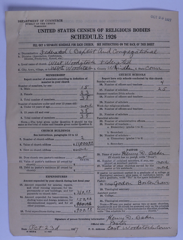 Scan of Federated Churches: 4
