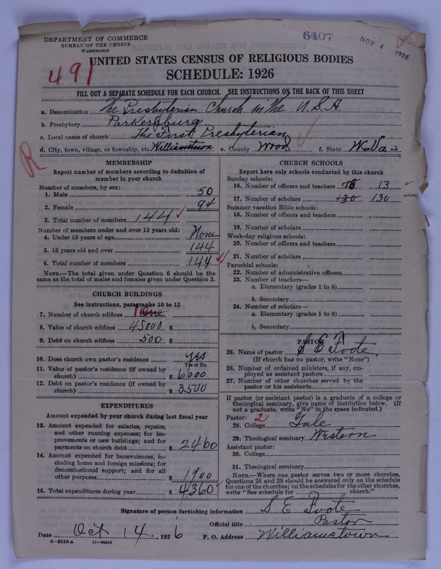 Scan of Presbyterian Church in the United States of America: 6407