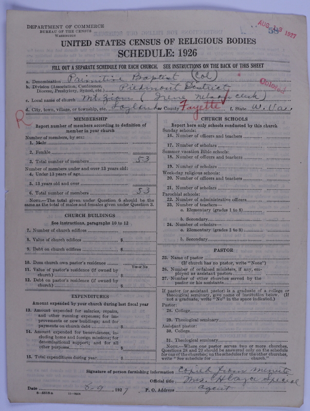Scan of Colored Primitive Baptists: 58