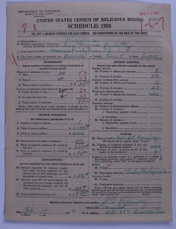 Scan of Presbyterian Church in the United States: 3097