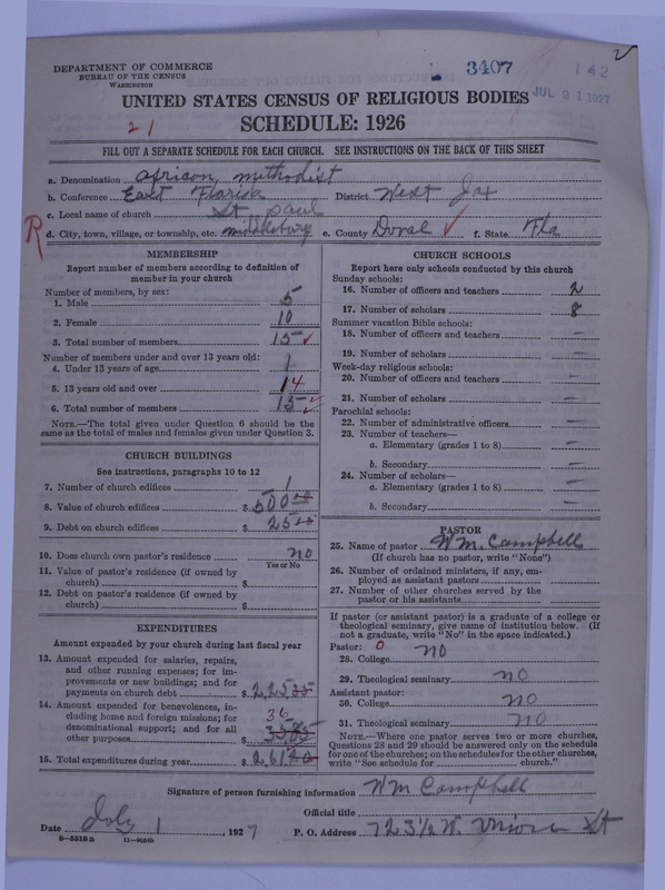 Scan of African Methodist Episcopal Church: 3407