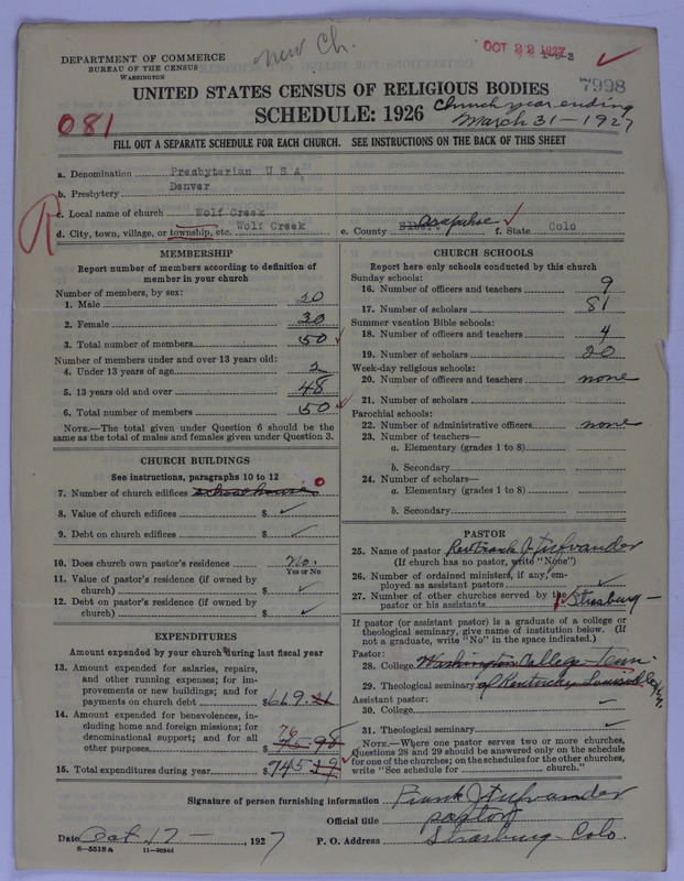 Scan of Presbyterian Church in the United States of America: 7998
