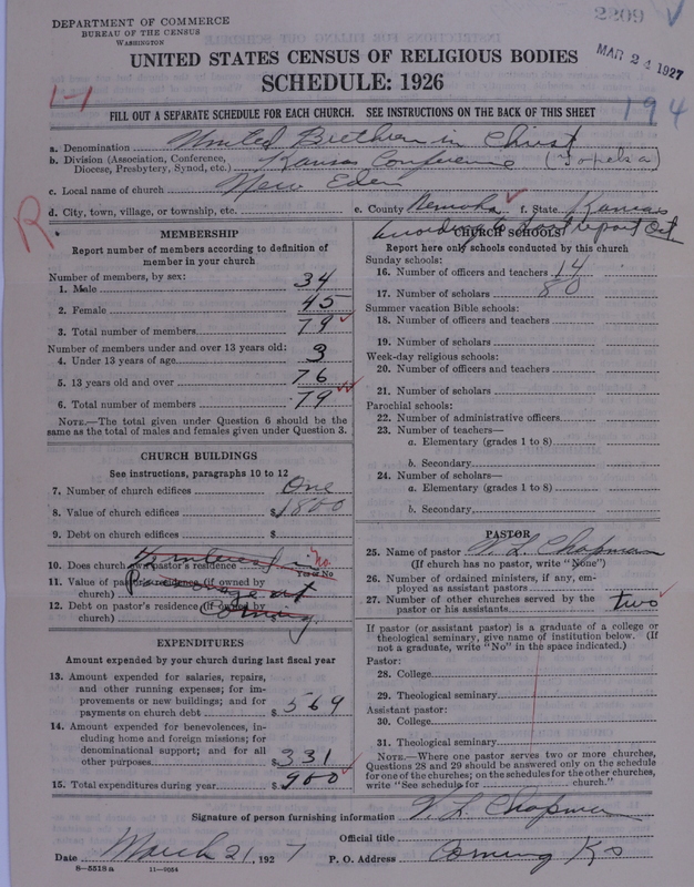 Scan of Church of the United Brethren in Christ: 2209