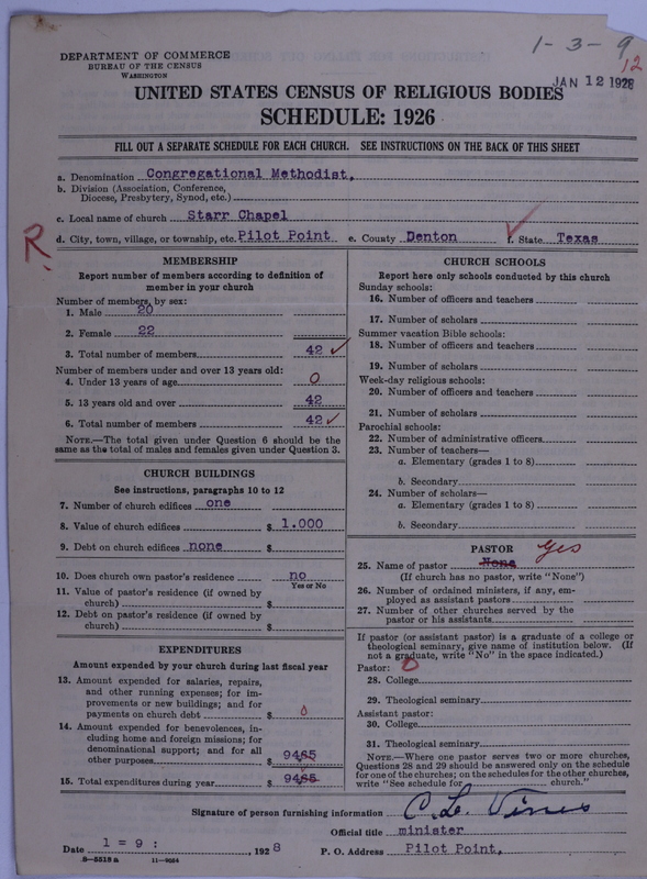 Scan of Congregational Methodist Church: 126