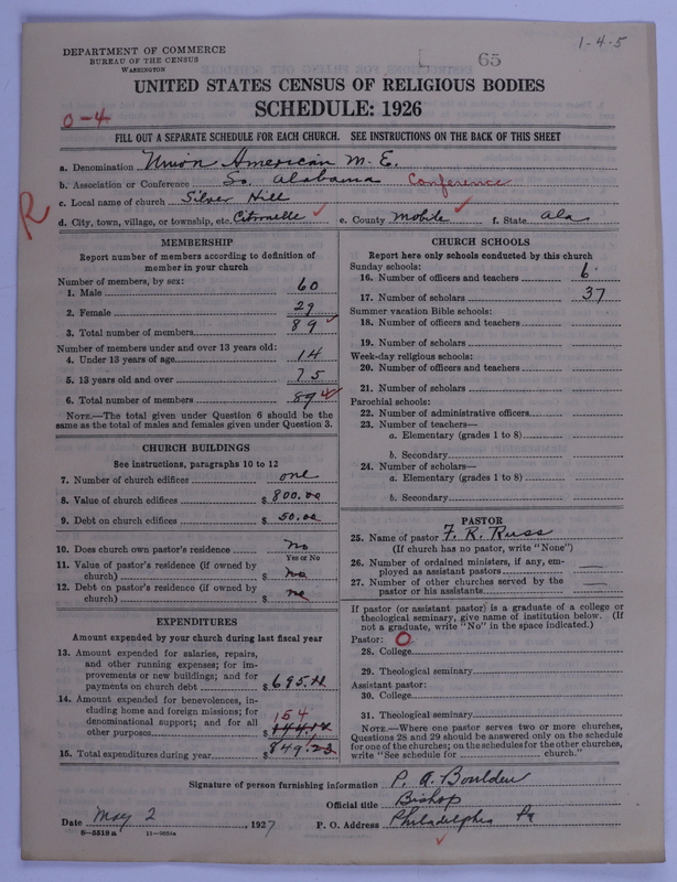 Scan of Union American Methodist Episcopal Church: 65