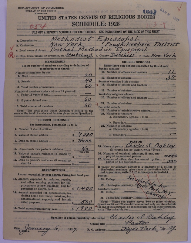 Scan of Methodist Episcopal Church: 1602