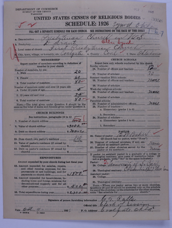 Scan of Presbyterian Church in the United States: 3058