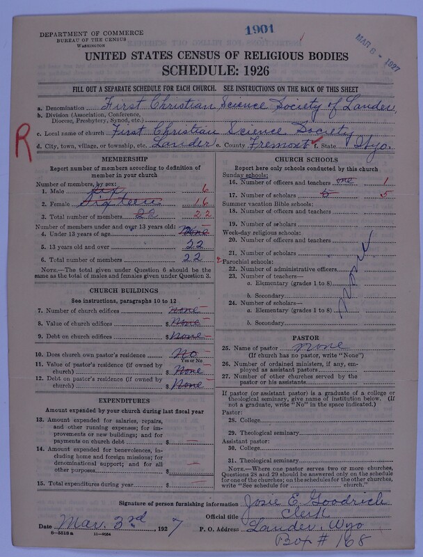 Scan of Church of Christ, Scientist: 1901