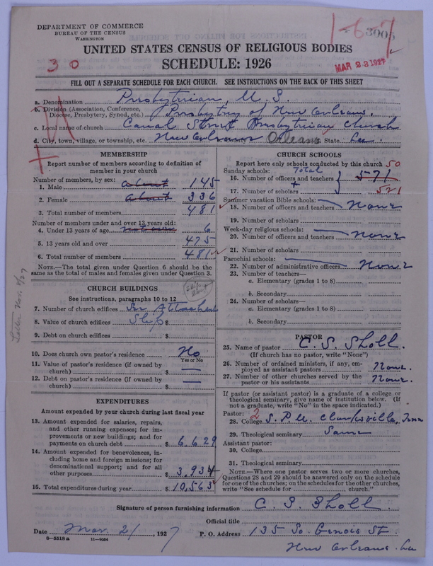 Scan of Presbyterian Church in the United States: 3005