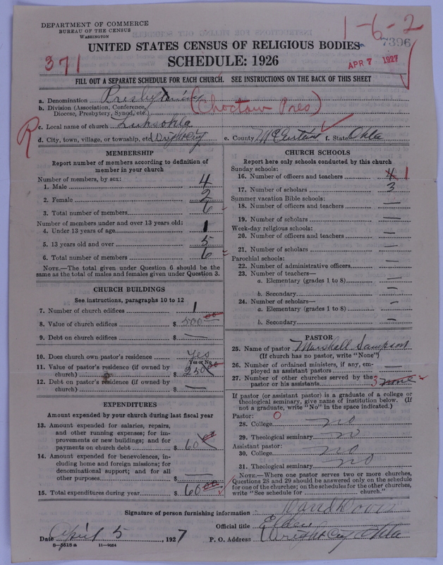 Scan of Presbyterian Church in the United States of America: 7396