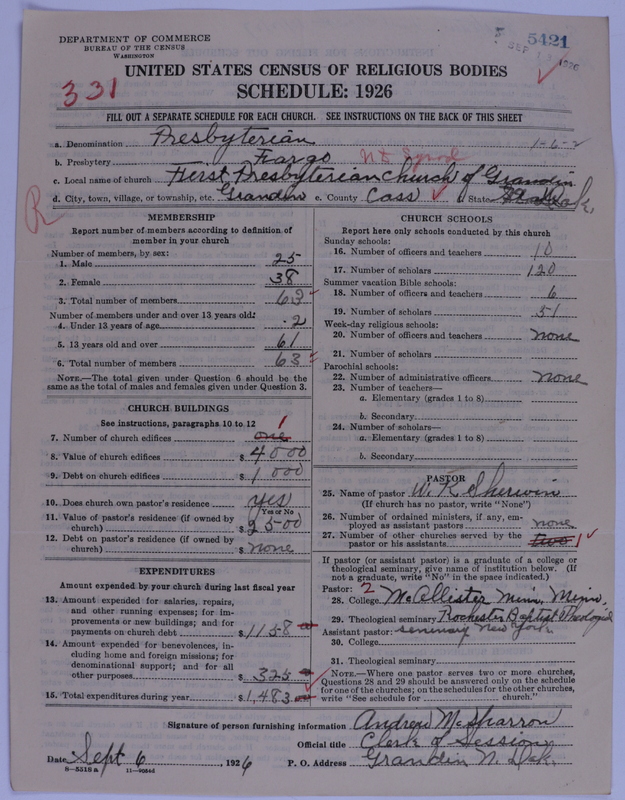 Scan of Presbyterian Church in the United States of America: 5421