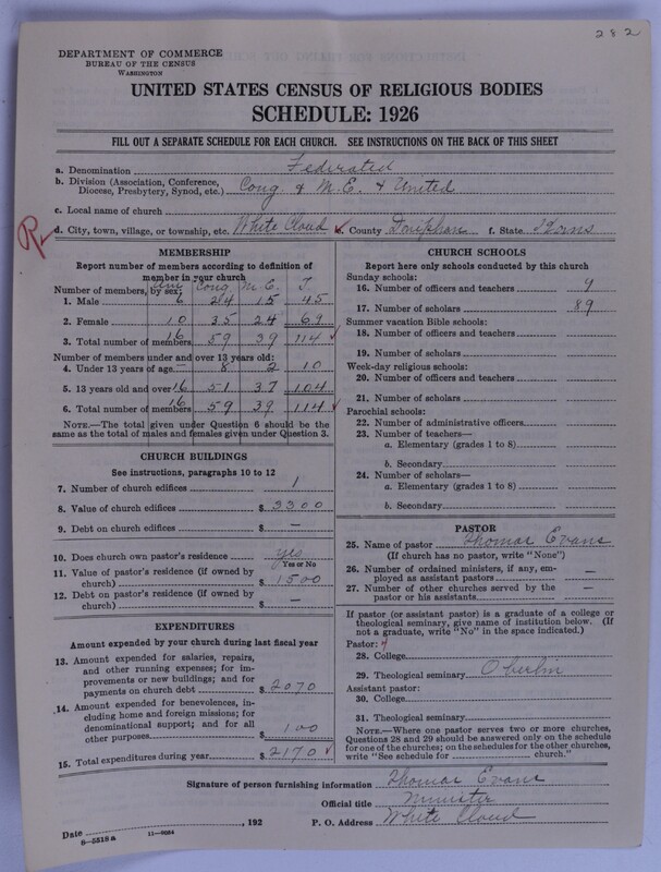 Scan of Federated Churches: 282
